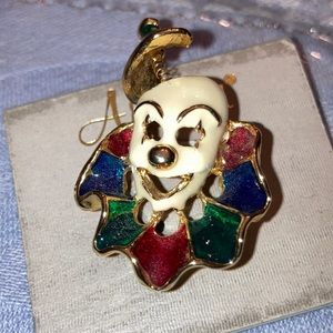 Colorful CLOWN PIN by ARESSA, NWT